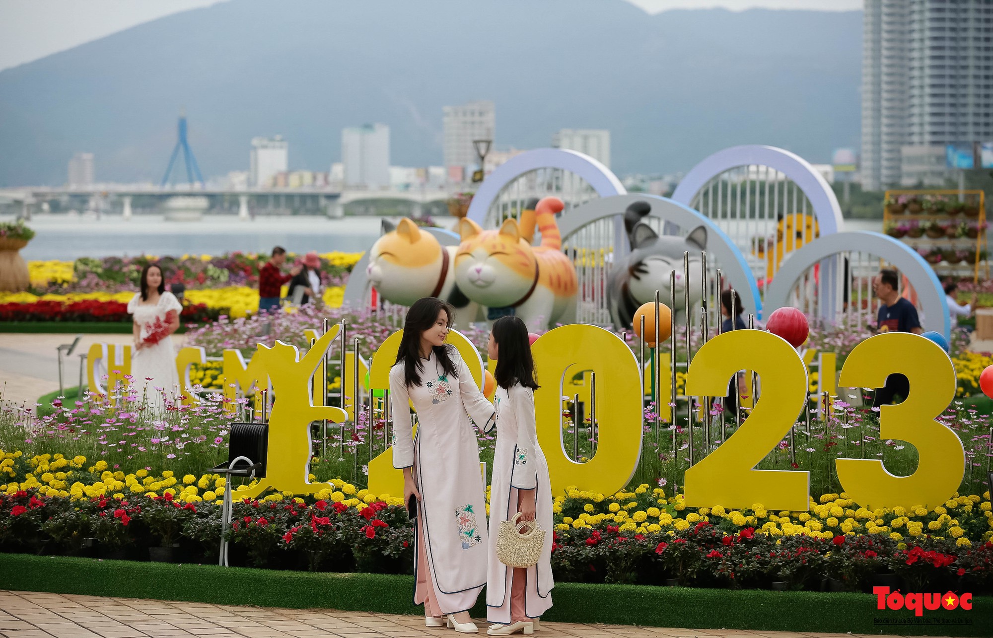 Người dân và du khách thích thú &quot;check-in&quot; đường hoa xuân Đà Nẵng 2023 - Ảnh 4.