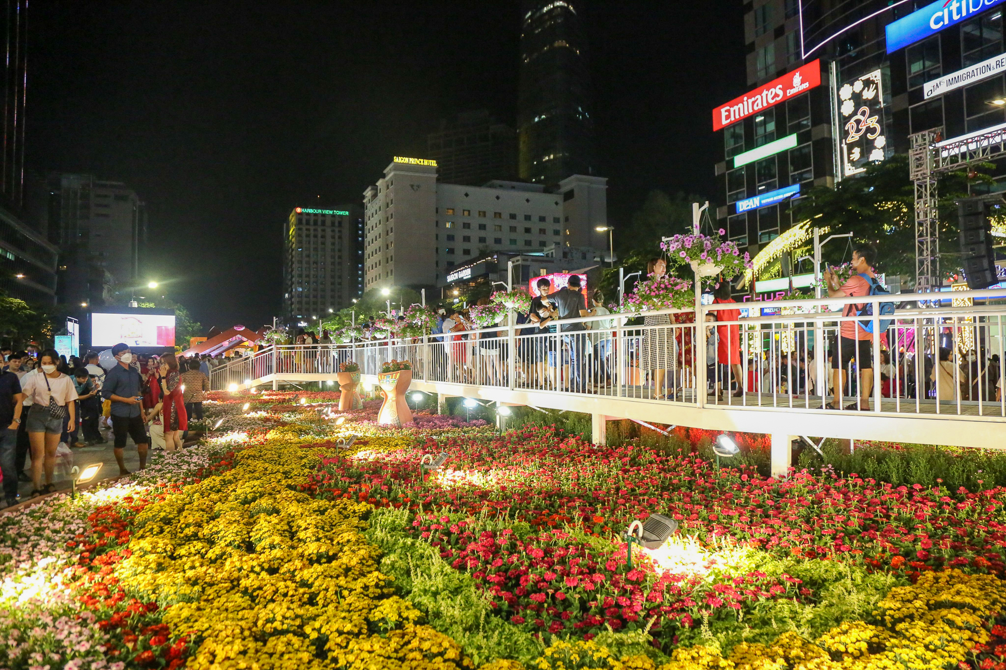 Hàng nghìn người háo hức tham quan đường hoa Nguyễn Huệ Tết Quý Mão trong đêm khai mạc  - Ảnh 8.