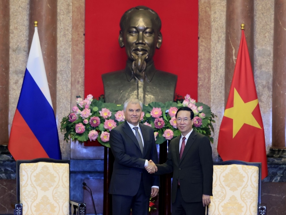 Lãnh đạo Đảng, Nhà nước Việt Nam tiếp Chủ tịch Duma Quốc gia Quốc hội Liên bang Nga - Ảnh 4.