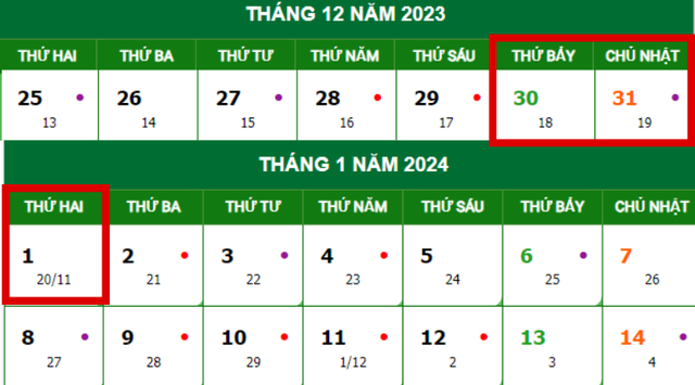 Tết Dương lịch năm 2024 được nghỉ mấy ngày? - Ảnh 1.