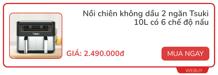 3 mẫu nồi chiên không dầu ít người biết: Tích hợp nồi áp suất lẫn bếp nướng, có loại chia sẵn 2 ngăn tiện lợi- Ảnh 7.