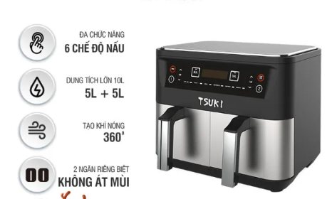 3 mẫu nồi chiên không dầu ít người biết: Tích hợp nồi áp suất lẫn bếp nướng, có loại chia sẵn 2 ngăn tiện lợi- Ảnh 6.