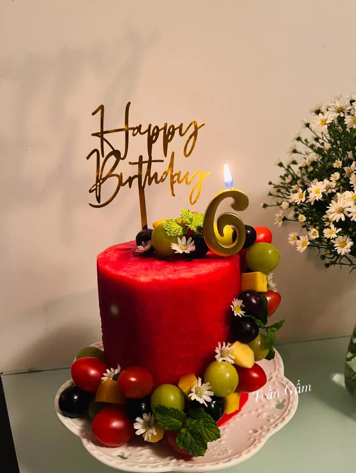 Bánh sinh nhật tạo hình đơn giản dành tặng cho ông bà (Mẫu 49643) -  FRIENDSHIP CAKES & GIFT