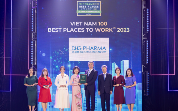 Dược Hậu Giang tăng thứ bậc tại Giải thưởng Top 100 nơi làm việc tốt nhất Việt Nam 2023 - Ảnh 1.