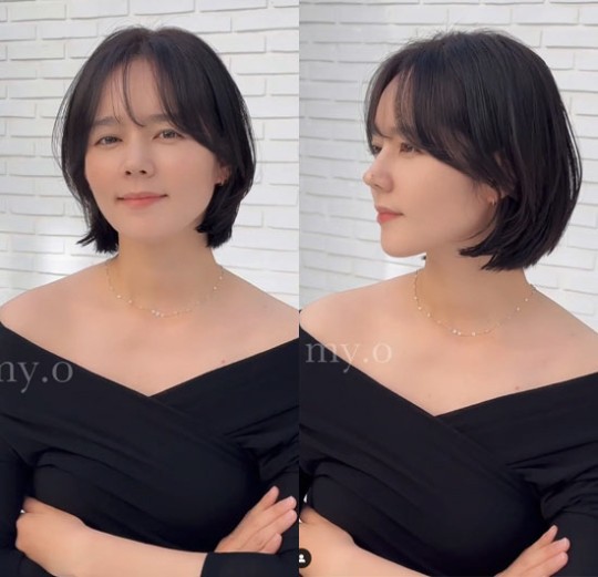 "Nữ thần sắc đẹp" Han Ga In cắt phăng mái tóc dài, khoe nhan sắc thật ở tuổi 41 - Ảnh 1. "Nữ thần sắc đẹp" Han Ga In cắt phăng mái tóc dài, khoe nhan sắc thật ở tuổi 41 - Ảnh 1.