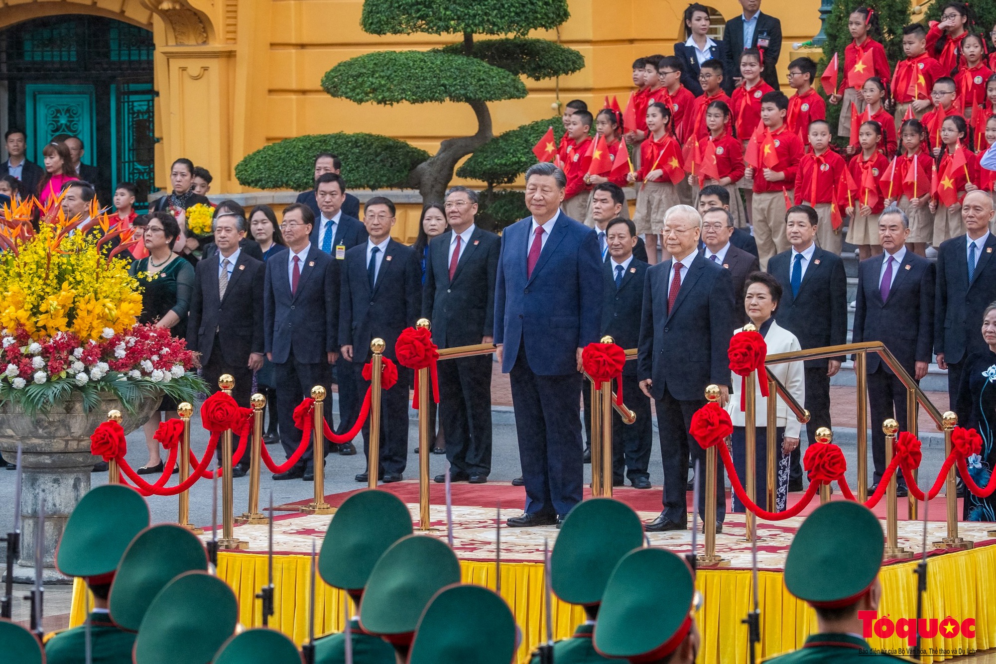Tổng Bí thư Nguyễn Phú Trọng chủ trì lễ đón Tổng Bí thư, Chủ tịch Trung Quốc Tập Cận Bình - Ảnh 12.