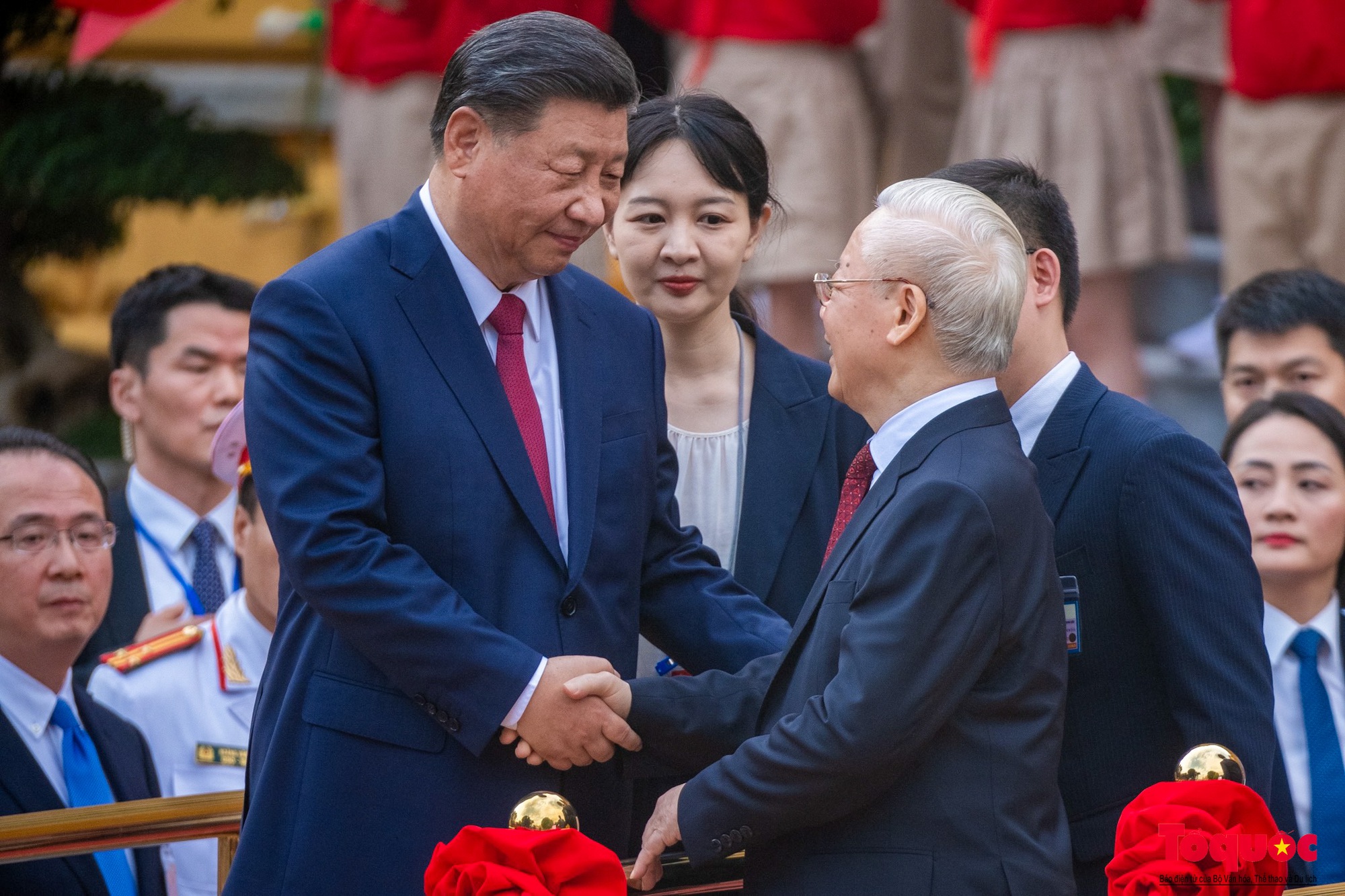 Tổng Bí thư Nguyễn Phú Trọng chủ trì lễ đón Tổng Bí thư, Chủ tịch Trung Quốc Tập Cận Bình - Ảnh 11.