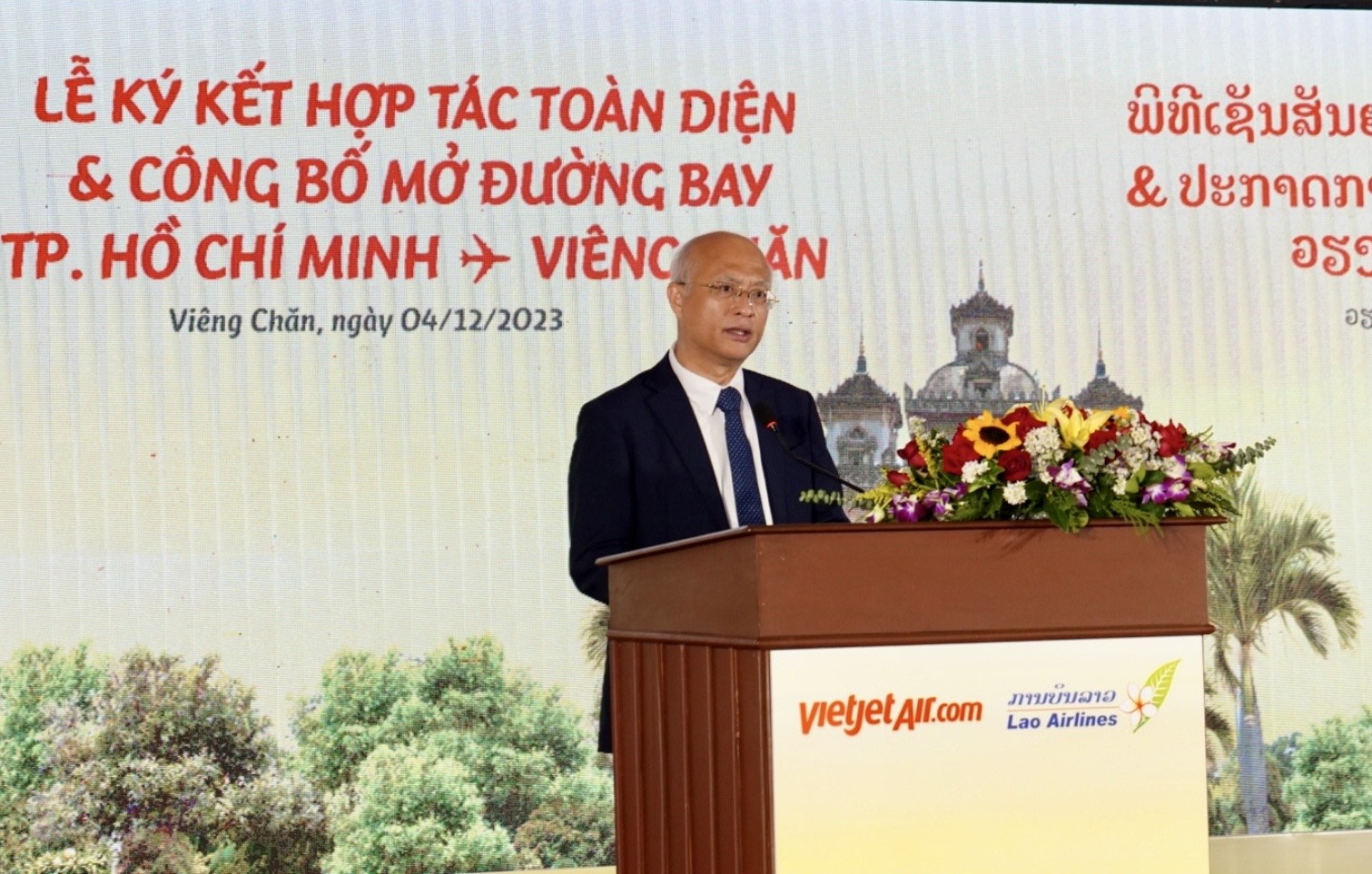 Vietjet hợp tác toàn diện với Lao Airlines, mở đường bay TP.HCM - Viêng Chăn - Ảnh 2.