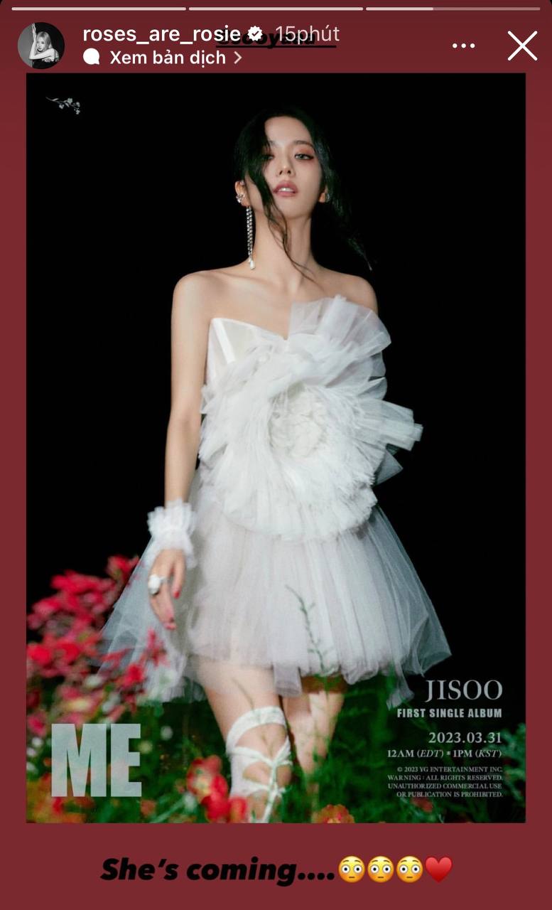 Jisoo (BLACKPINK) khoe ảnh diện đầm trắng xinh đẹp liền có 3 fan cứng nhanh chóng tương tác - Ảnh 5.