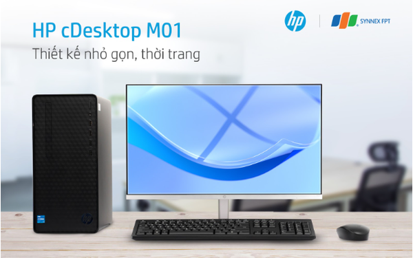 HP cDesktop M01: Thiết kế tối giản, đa dạng kết nối  - Ảnh 1.