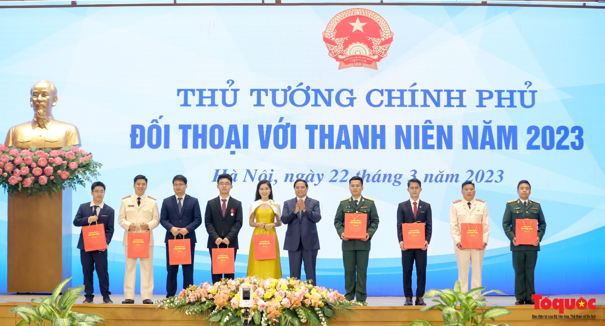 Chùm ảnh: Thủ tướng Chính phủ Phạm Minh Chính đối thoại với thanh niên Việt Nam - Ảnh 5.