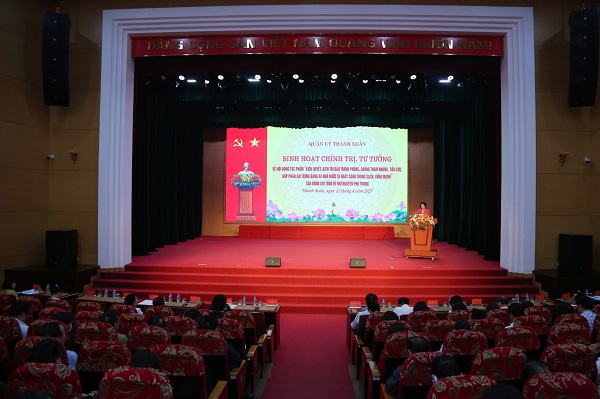 Hà Nội: Sinh hoạt chính trị về nội dung cuốn sách phòng, chống tham nhũng của Tổng Bí thư Nguyễn Phú Trọng - Ảnh 1.