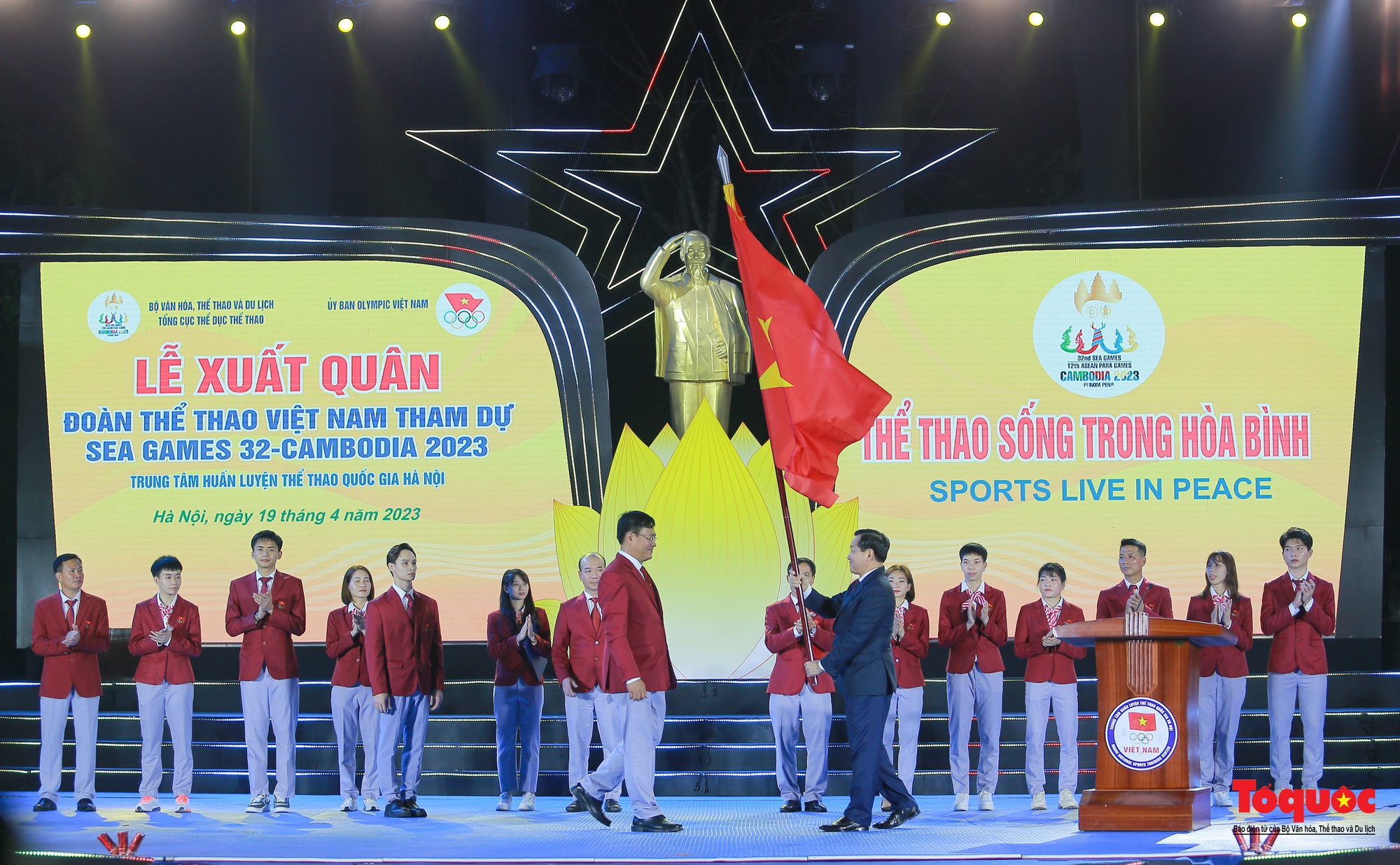 Khí thế hào hùng tại Lễ xuất quân đoàn TTVN dự SEA Games 32 - Ảnh 15.