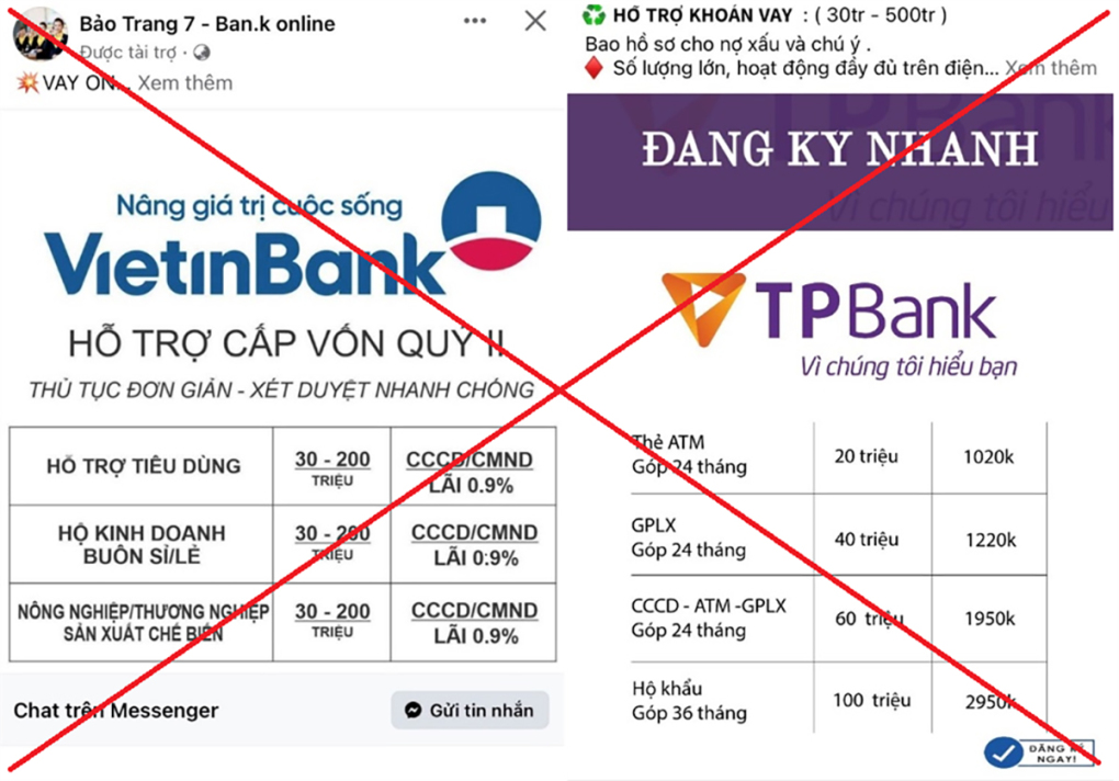 Mạo danh ngân hàng lừa người 'khao khát' vay lãi suất rất thấp: Bộ Công an yêu cầu cảnh giác cao độ - Ảnh 1.