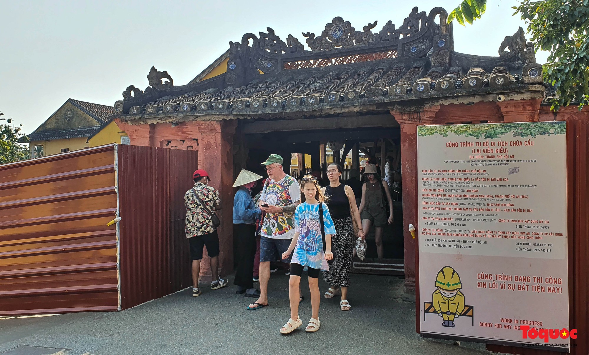 Hình ảnh di tích Chùa Cầu đang được tu bổ - Ảnh 6. Hình ảnh di tích Chùa Cầu đang được tu bổ - Ảnh 6.