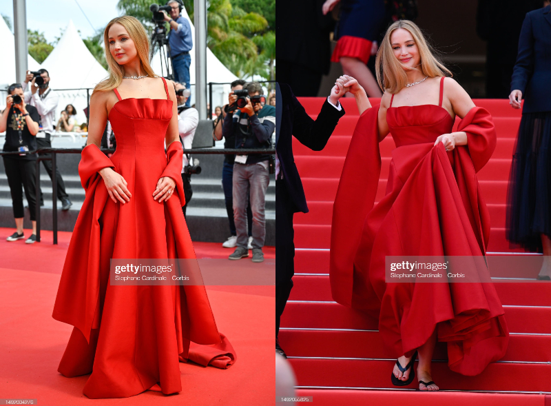 Thảm đỏ Cannes 2023 ngày 6: Jennifer Lawrence - Gigi Hadid đẹp choáng ngợp, Irina Shayk hở bạo lấn át dàn sao - Ảnh 1.