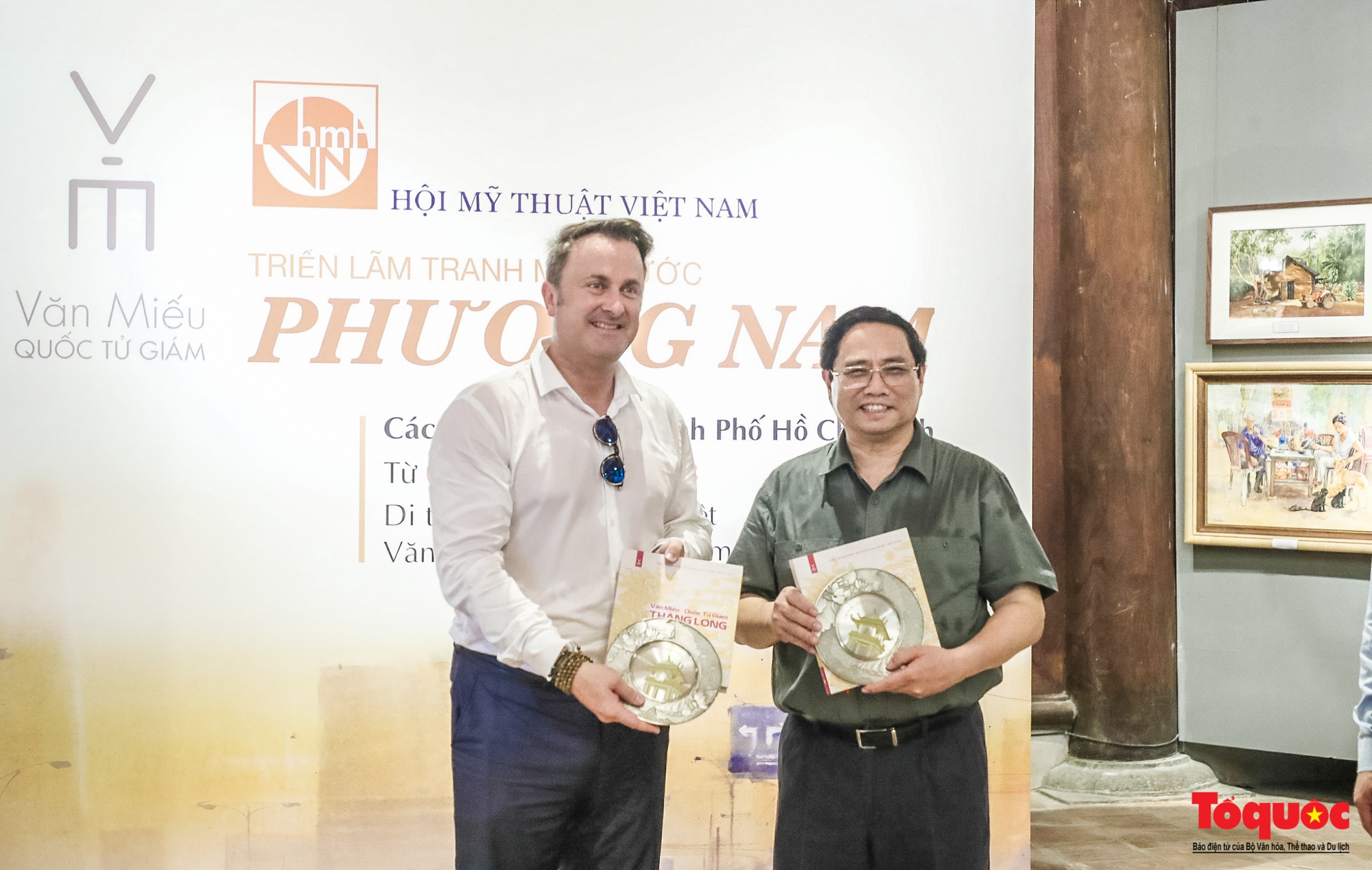 Thủ tướng Phạm Minh Chính và Thủ tướng Luxembourg tham quan Văn Miếu và bảo tàng Mỹ Thuật Việt Nam  - Ảnh 15.