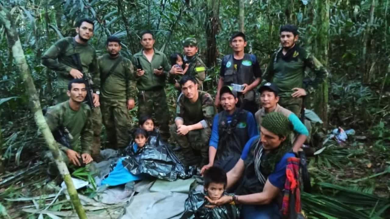 Rơi máy bay, 4 em nhỏ sống sót thần kỳ suốt 40 ngày mất tích trong rừng sâu ở Colombia - Ảnh 1.