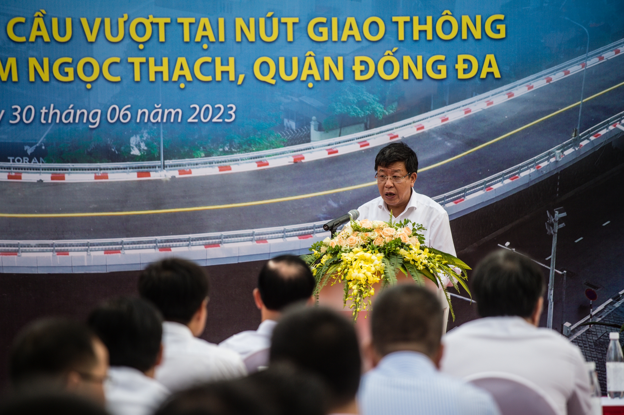 Hà Nội: Chính thức thông xe cầu vượt chữ C gần 150 tỷ đồng - Ảnh 5.