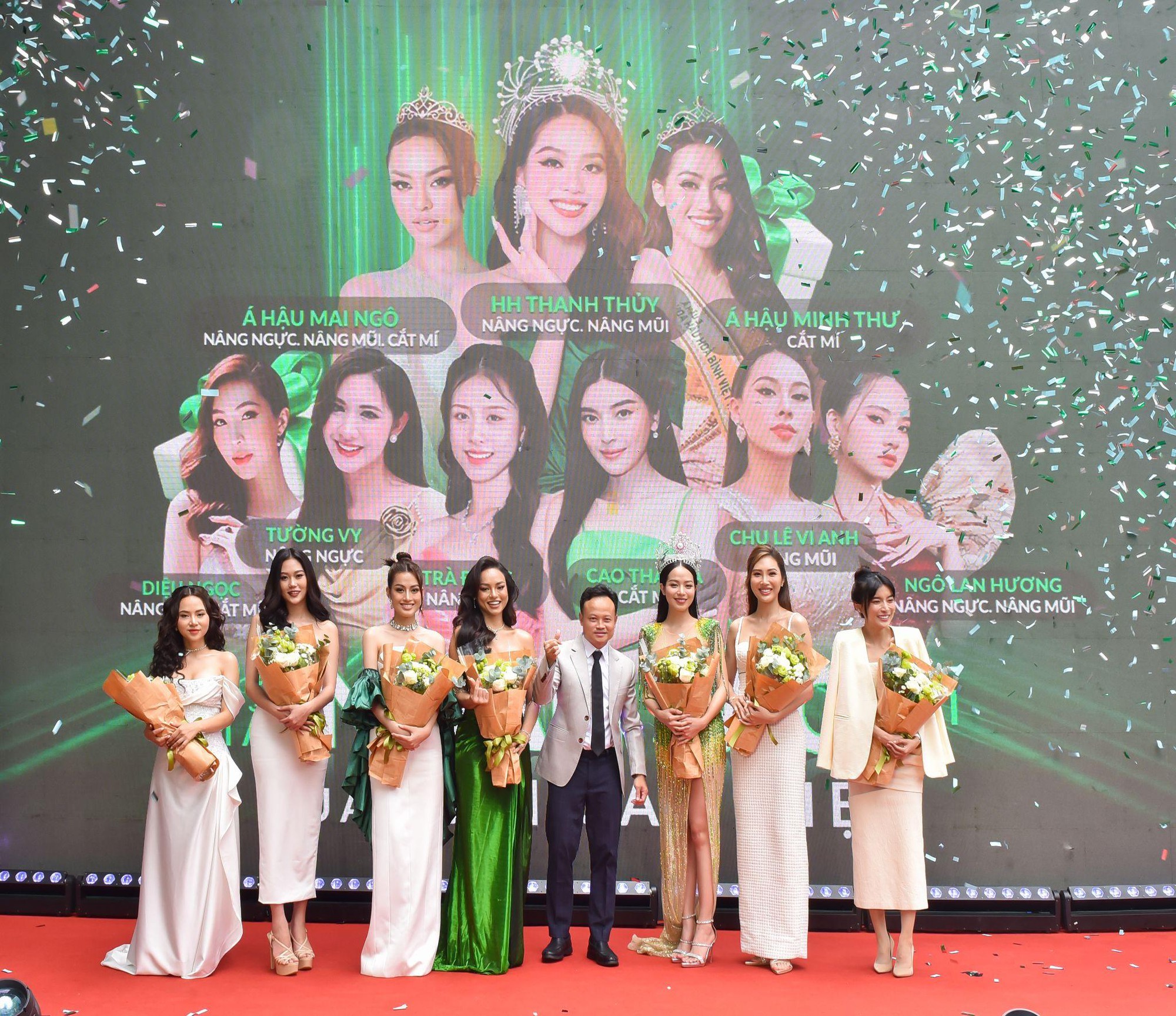 Nhan sắc thăng hạng của Hoa hậu Thanh Thủy tại siêu sinh nhật Thu Cúc - Ảnh 2.
