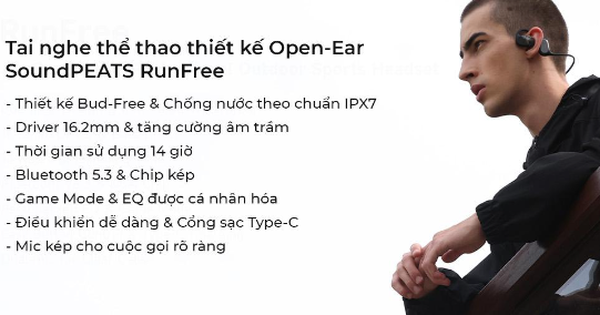 Tai nghe SoundPEATS RunFree - Giải pháp cho người luyện tập thể thao - Ảnh 1.