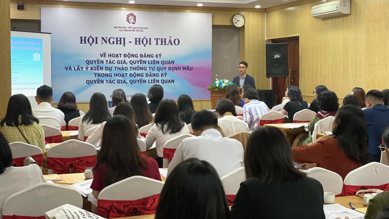 Tổ chức Hội Nghị tuyên truyền, phổ biến Thông tư số 08 quy định các mẫu trong hoạt động đăng ký quyền tác giả, quyền liên quan và công tác đăng ký quyền tác giả, quyền liên quan - Ảnh 1.