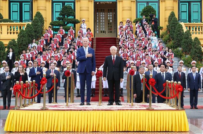 Tổng Bí thư Nguyễn Phú Trọng hội đàm với Tổng thống Hoa Kỳ Joe Biden - Ảnh 3.