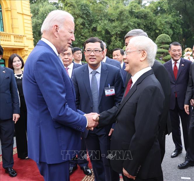 Tổng Bí thư Nguyễn Phú Trọng hội đàm với Tổng thống Hoa Kỳ Joe Biden - Ảnh 1.