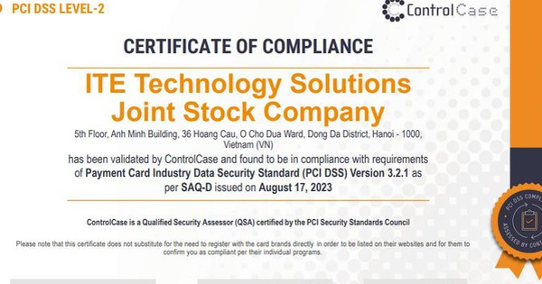 ITE đạt chứng nhận bảo mật PCI DSS Level 2 chỉ trong vòng 2 tháng - Ảnh 1.