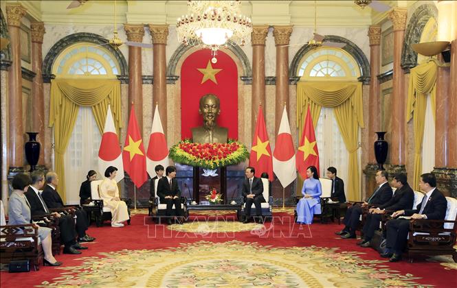 Chủ tịch nước Võ Văn Thưởng và Phu nhân tiếp Hoàng Thái tử Nhật Bản Akishino và Công nương - Ảnh 3.