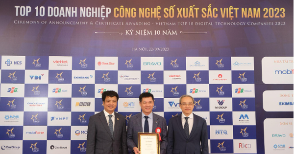 VTI Group lập hat-trick tại Top 10 doanh nghiệp công nghệ số xuất sắc 2023 - Ảnh 1.