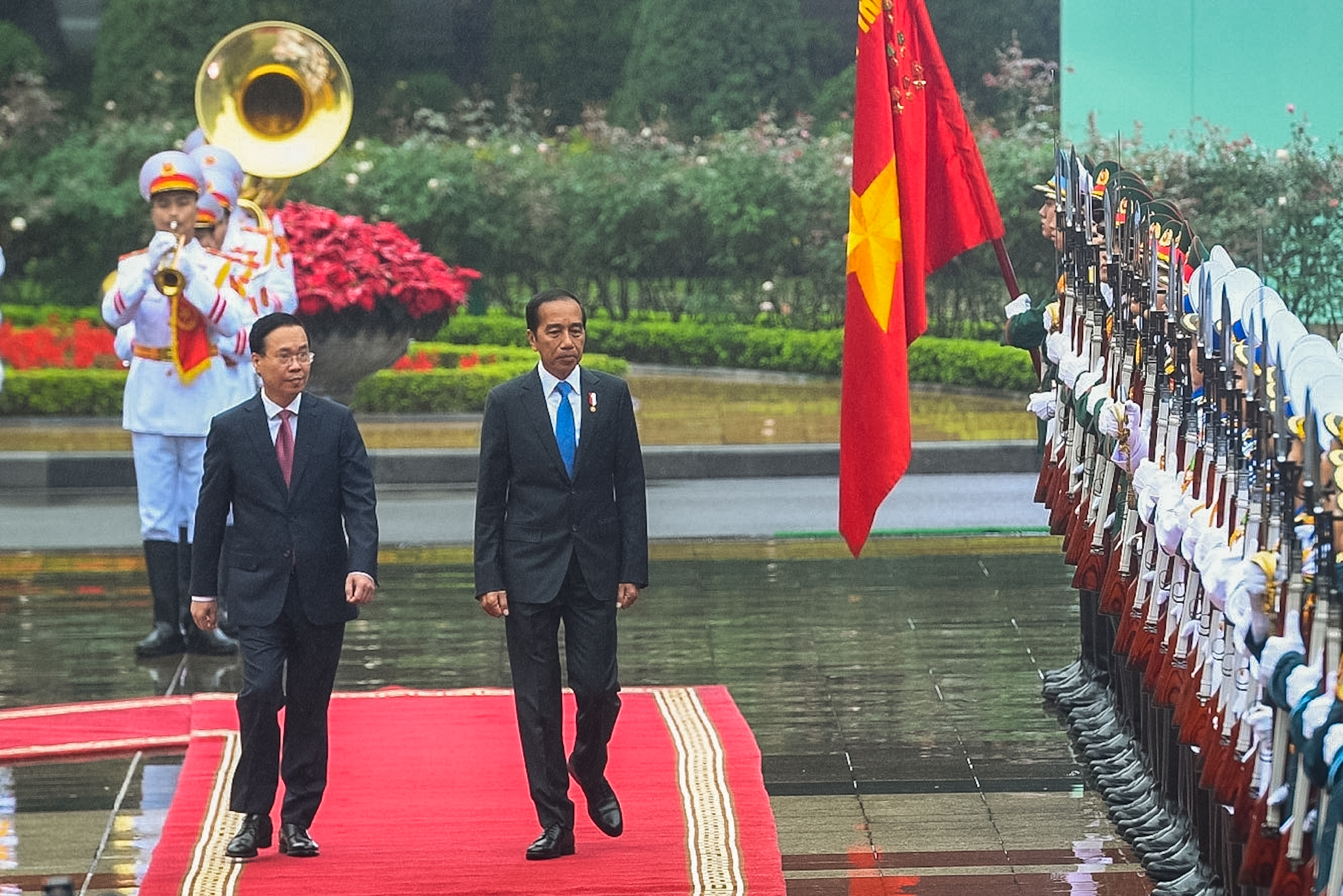 Chủ tịch nước Võ Văn Thưởng chủ trì lễ đón Tổng thống Indonesia - Ảnh 1.