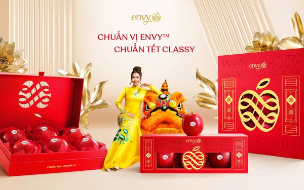 Envy Apples Vietnam ra mắt 3 phiên bản hộp táo Tết 2024 kết hợp cùng Hoa hậu Ngọc Châu - Ảnh 1.