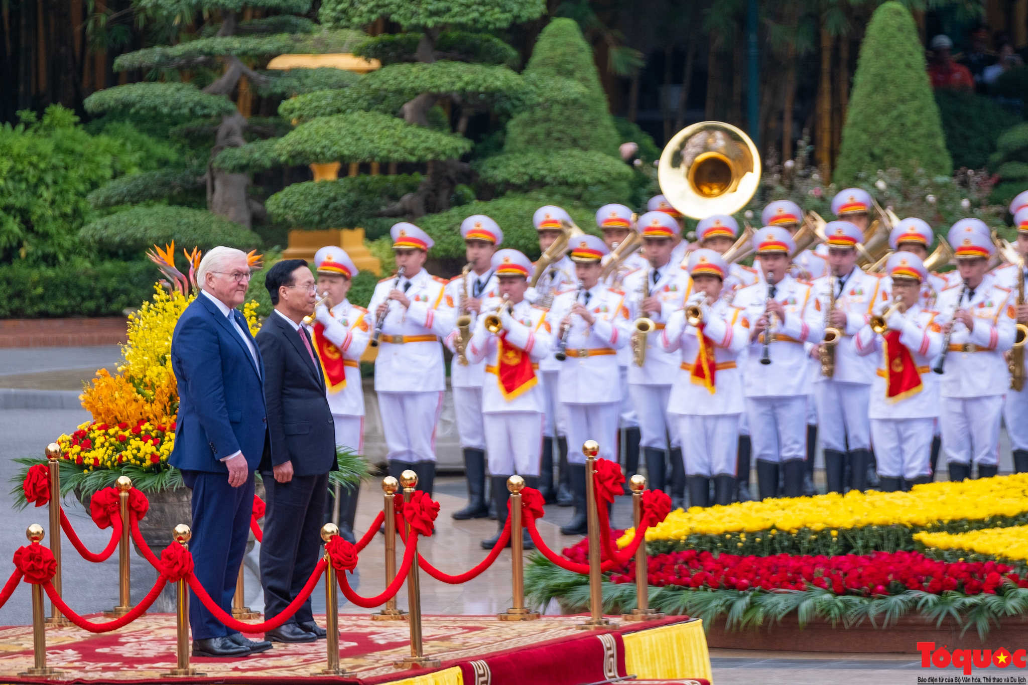 Chủ tịch nước Võ Văn Thưởng chủ trì lễ đón chính thức tổng thống Đức - Ảnh 2.
