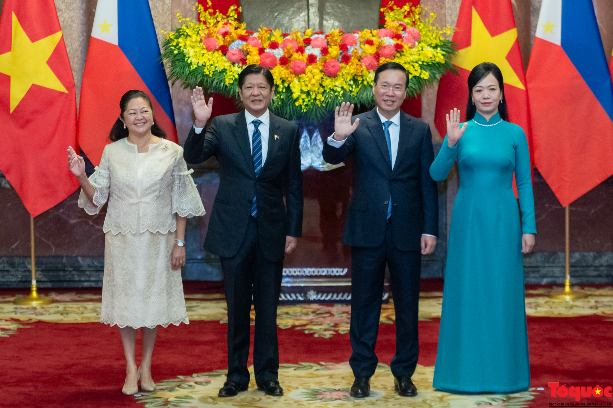 Chủ tịch nước Võ Văn Thưởng chủ trì lễ đón Tổng thống Philippines và Phu nhân thăm Việt Nam. - Ảnh 5.