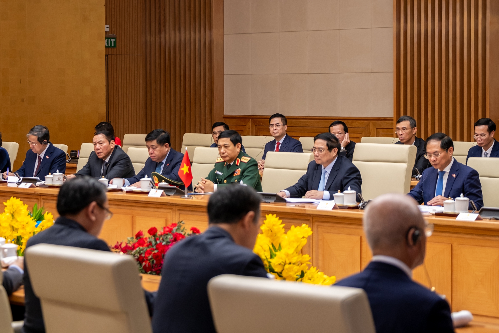 Thủ tướng Phạm Minh Chính chủ trì lễ đón trong chuyến thăm Việt Nam của Thủ tướng Lào. - Ảnh 8.
