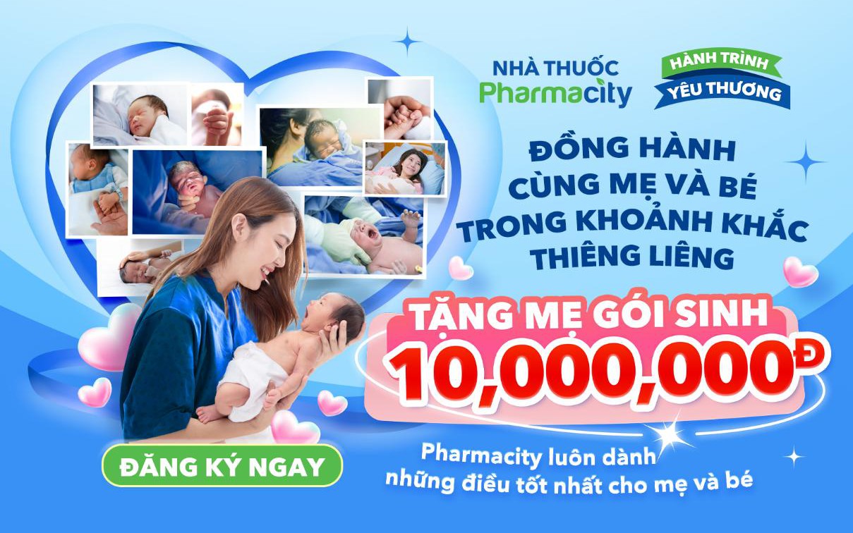 Pharmacity tặng gói sinh trị giá 10 triệu đồng, đồng hành cùng các mẹ bầu