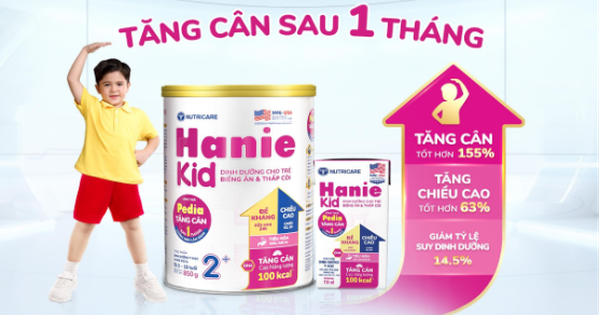 Thực phẩm Dinh dưỡng Y học Hanie Kid đạt Thương hiệu Quốc gia 2024