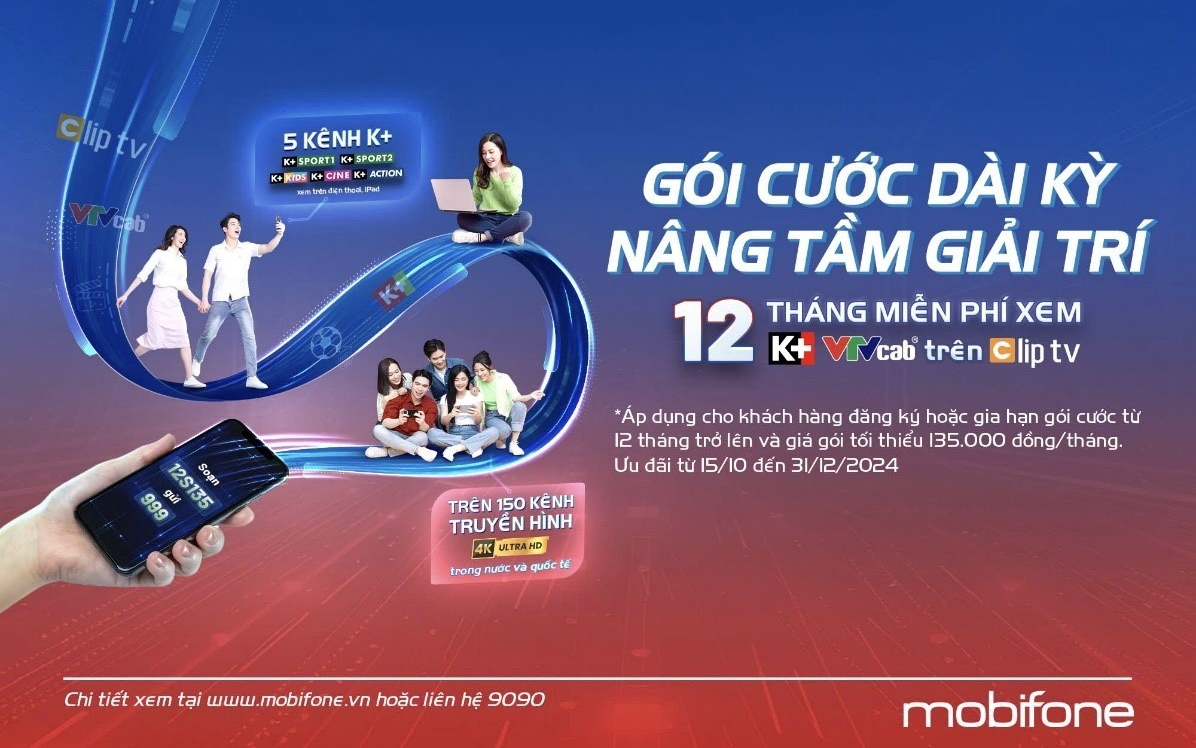 Bùng nổ trải nghiệm với gói cước dài kỳ, nâng tầm giải trí của MobiFone