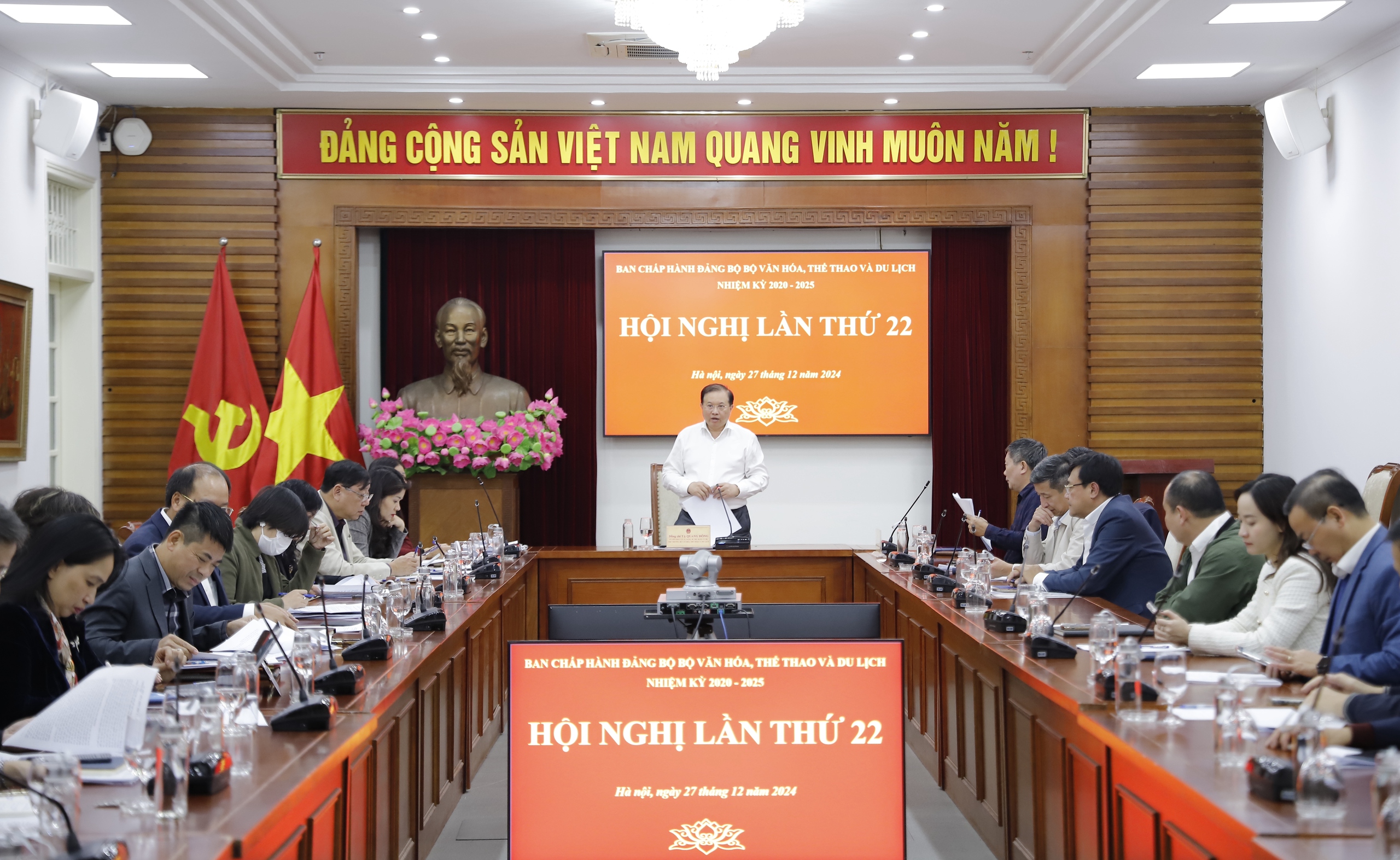 Ban Chấp hành Đảng bộ Bộ VHTTDL tổ chức Hội nghị lần thứ 22 - Ảnh 1.