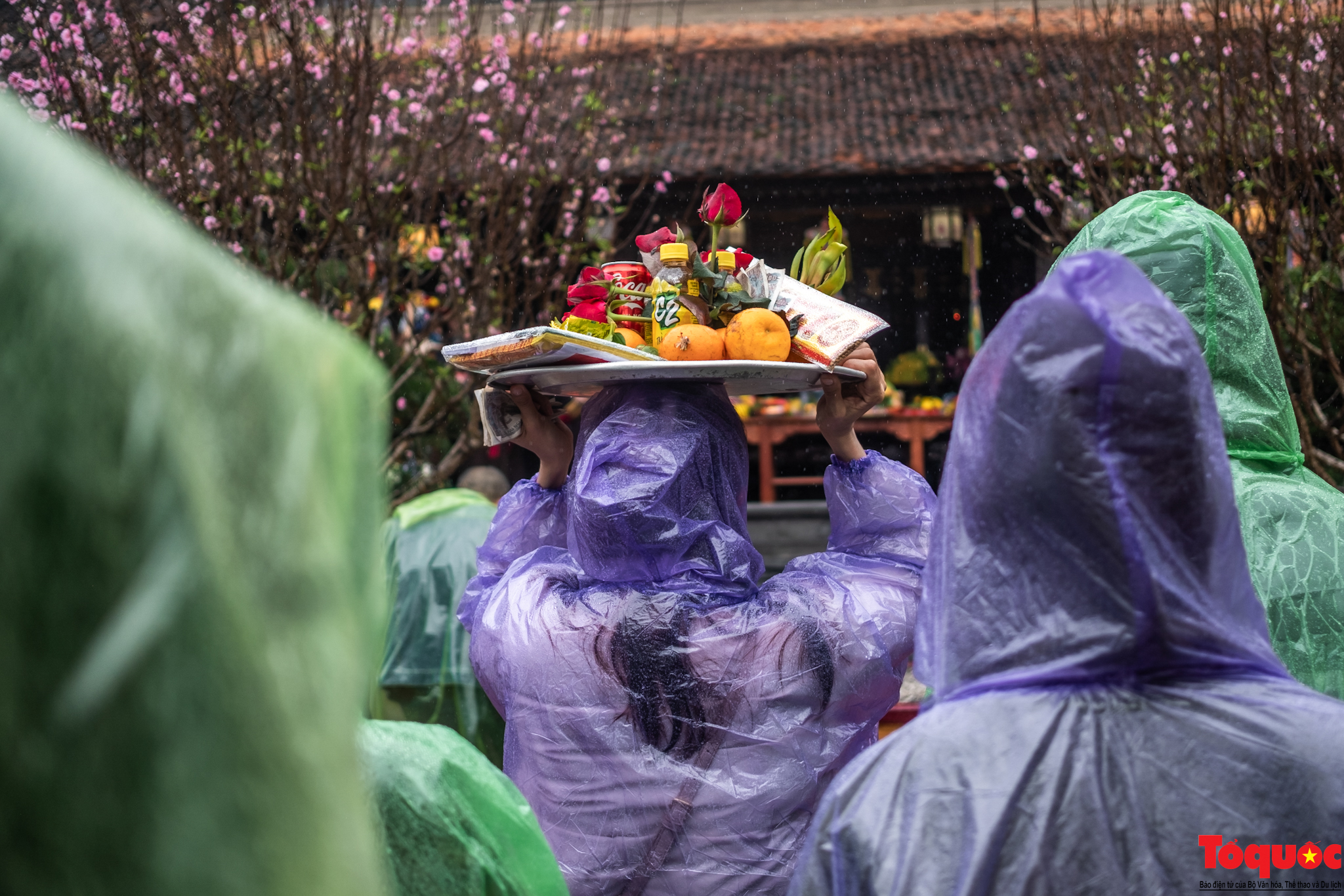 Du khách hành hương đội mưa về khai hội chùa Hương - Ảnh 12.