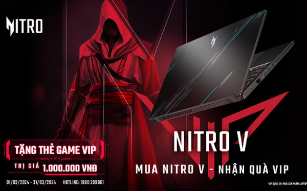Đẳng cấp game thủ: Mua laptop Nitro V - nhận ngay quà VIP, trị giá 1 triệu đồng - Ảnh 1.