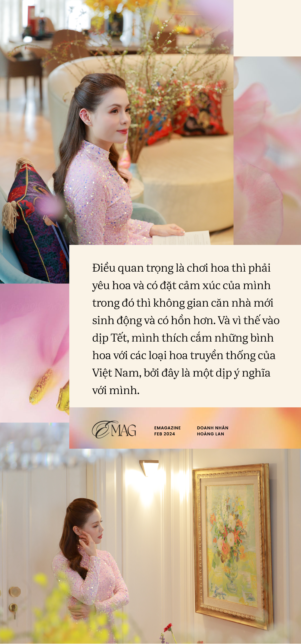 Nữ doanh nhân Hoàng Lan và câu chuyện ngày Tết: Chơi hoa, thưởng trà, ngắm tranh và sống trong những khoảnh khắc đáng giá - Ảnh 3.