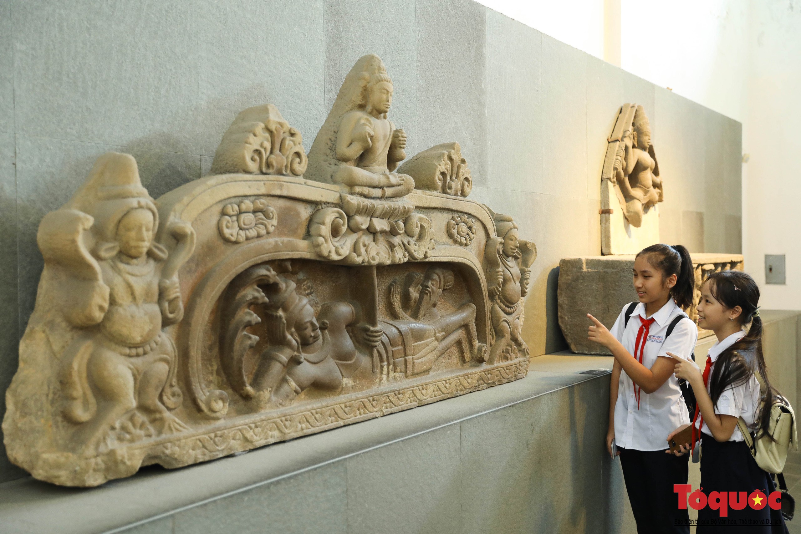 Cận cảnh bảo vật quốc gia tại Bảo tàng Điêu khắc Chăm Đà Nẵng - Ảnh 14.