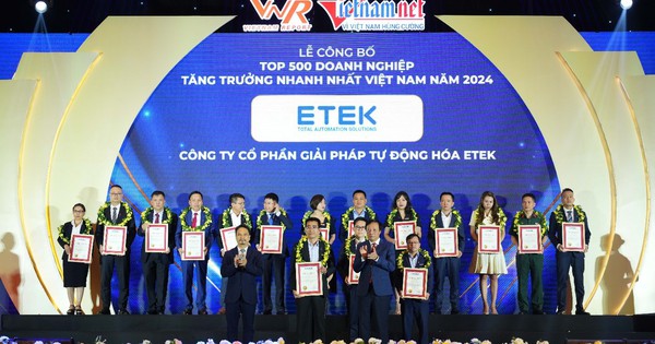 ETEK ghi danh Top 500 Doanh nghiệp tăng trưởng nhanh nhất Việt Nam 2024 - Ảnh 1.