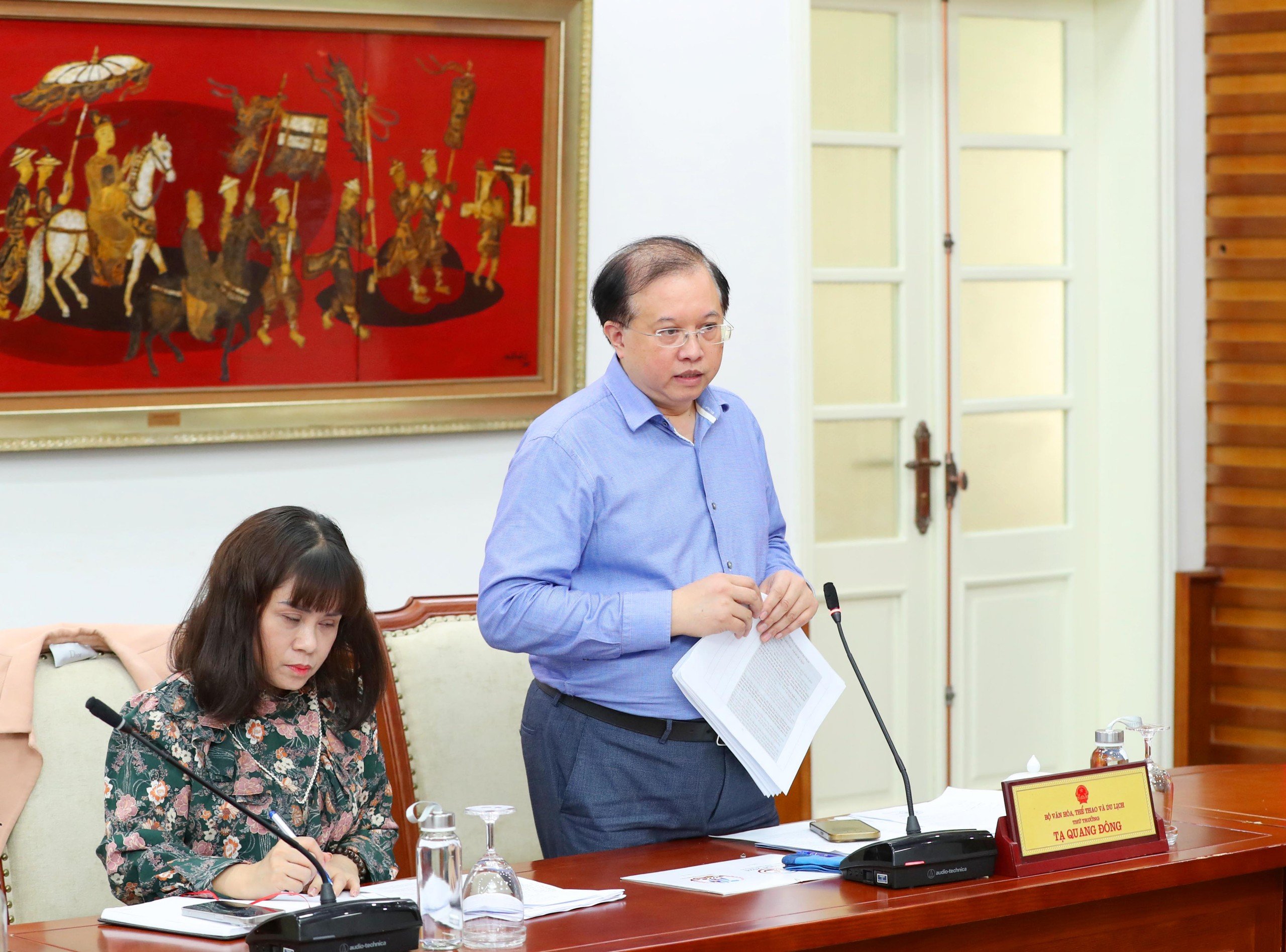 Bộ trưởng Nguyễn Văn Hùng: Đảm bảo các hoạt động kỷ niệm 70 năm Chiến thắng Điện Biên Phủ mang tầm vóc quốc gia - Ảnh 3. Bộ trưởng Nguyễn Văn Hùng: Đảm bảo các hoạt động kỷ niệm 70 năm Chiến thắng Điện Biên Phủ mang tầm vóc quốc gia - Ảnh 3.