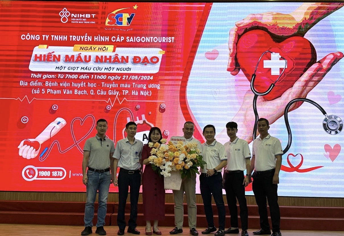 Tưng bừng Ngày hội hiến máu nhân đạo SCTV KV TP. Hà Nội năm 2024 - Ảnh 1.