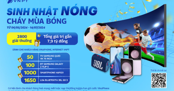 &quot;Sinh nhật nóng – Cháy mùa bóng&quot; với kho quà gần 7,9 tỷ đồng từ VNPT - Ảnh 1.