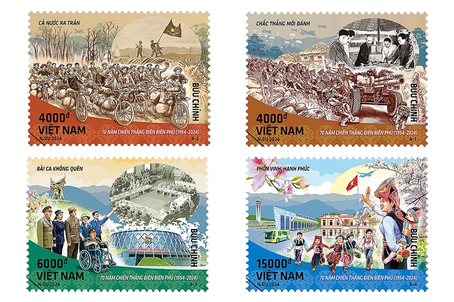 Kể chuyện 70 năm Chiến thắng Điện Biên Phủ qua bộ tem bưu chính - Ảnh 1.