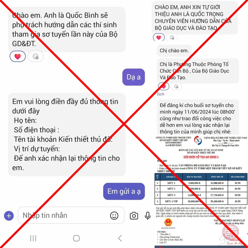 Cảnh báo: Mạo danh các đơn vị thuộc Bộ GDĐT trên zalo, facebook... để lừa đảo tuyển dụng công chức - Ảnh 5.